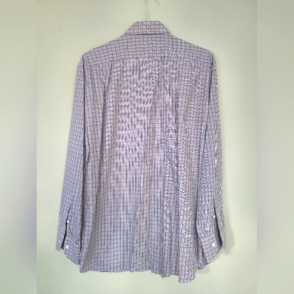 ERMENEGILDO ZEGNA 👕 Plaid Dress Shirt - 2XL, Red/Black/White - Picture 3 of 9